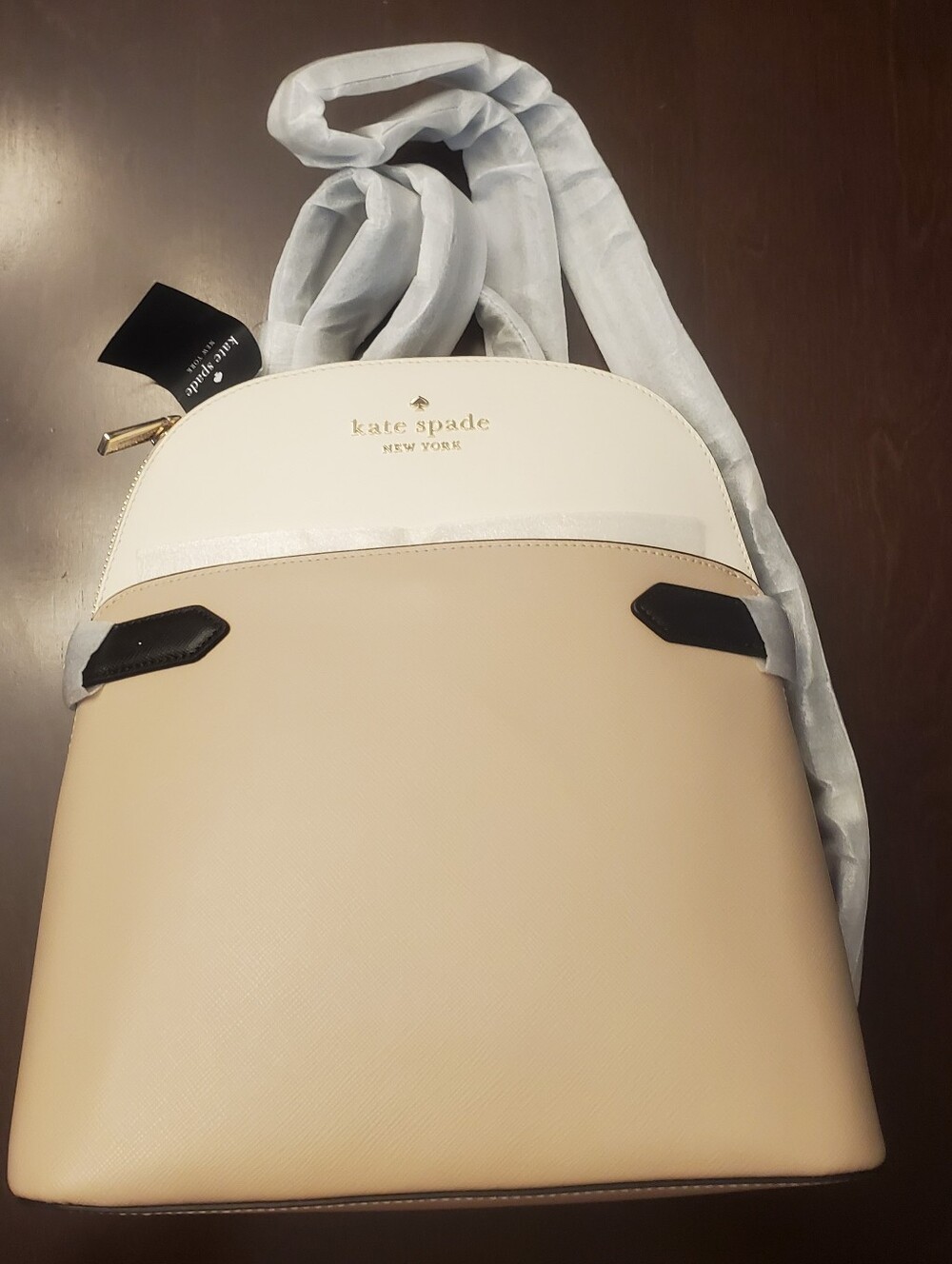 Nwt Kate Spade Color Block Beige, Tan and Black Backpack